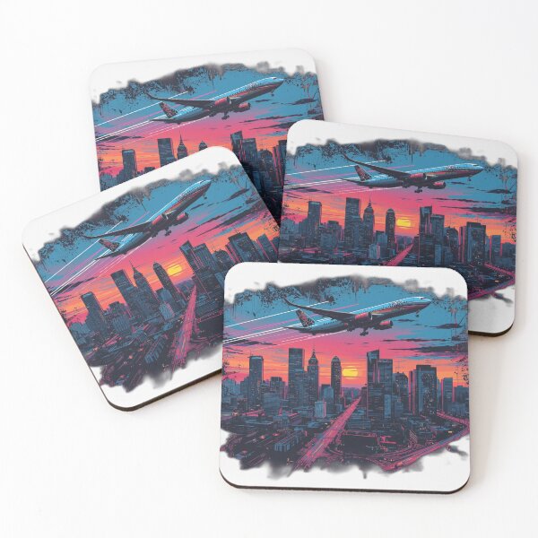 Item preview, Graffiti Neon City Skyline with Airplane – Bold Streetwear designed and sold by Taneem-hazara.