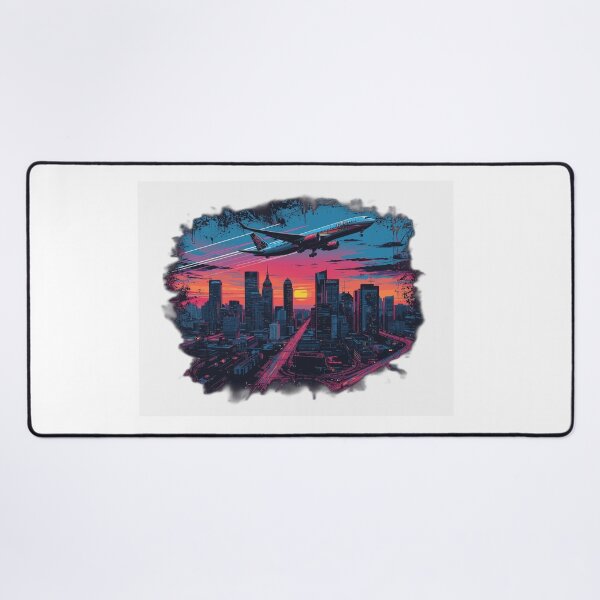 Item preview, Graffiti Neon City Skyline with Airplane – Bold Streetwear designed and sold by Taneem-hazara.