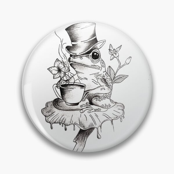 Item preview, Whimsical Frog in Top Hat-Vintage Surreal IIIustration designed and sold by GTeoArt.
