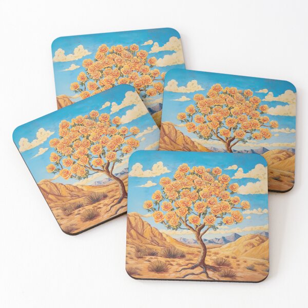 Item preview, A surreal design of a tree with many flowers in a desert. designed and sold by HEMRO.