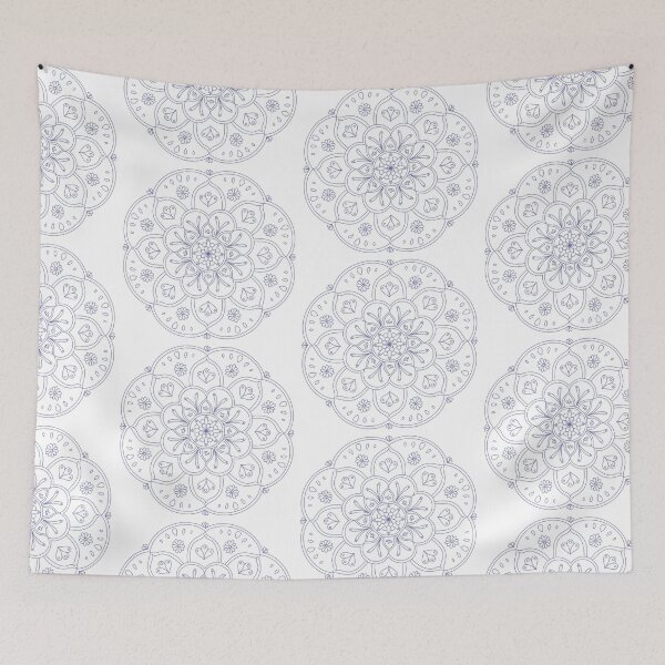 Item preview, Lilac Line Mandala – Minimal Floral Design designed and sold by LouiseRossArt.