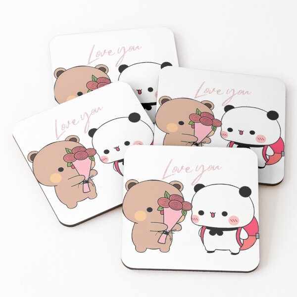 Item preview, Dudu Giving Flowers TO Dudu Happy Birthday Panda And Brownie Bear Love Couple 2026 designed and sold by OceanLiveArts.