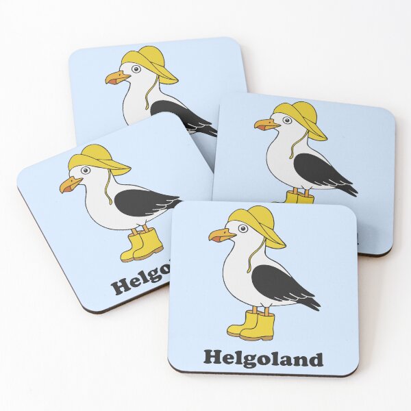 Artikelvorschau, Helgoland Möwe im Regenoutfit – Lustiges Nordsee Design entworfen und verkauft von Print-Zoo.