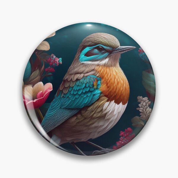 Item preview, Robin Surrounded by Flowers designed and sold by FlosArtPrintShop.