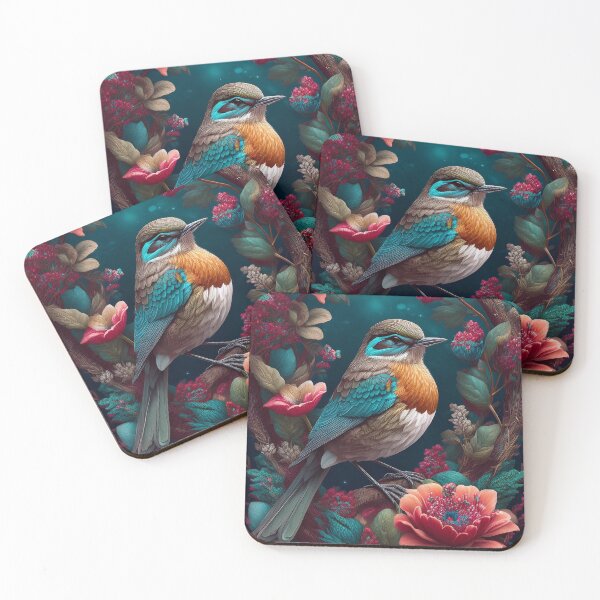 Item preview, Robin Surrounded by Flowers designed and sold by FlosArtPrintShop.