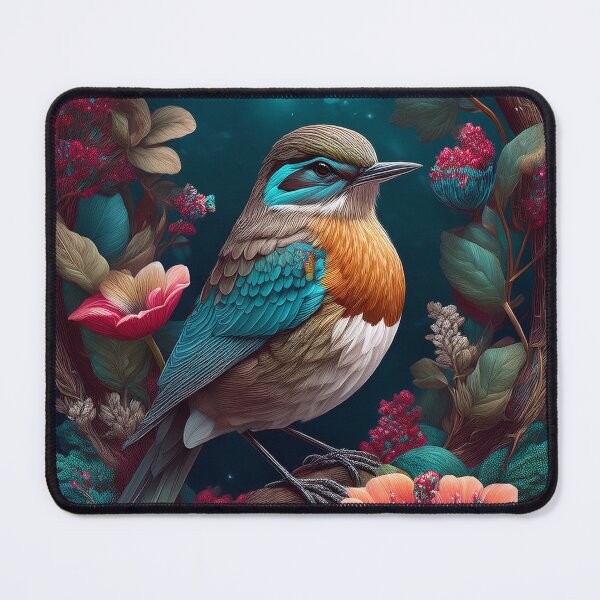 Item preview, Robin Surrounded by Flowers designed and sold by FlosArtPrintShop.