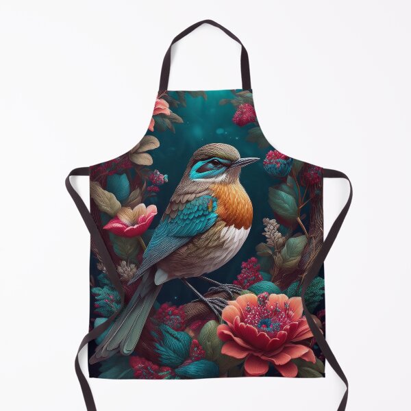 Item preview, Robin Surrounded by Flowers designed and sold by FlosArtPrintShop.