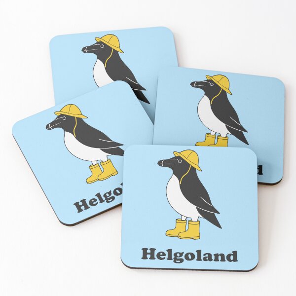 Item preview, Heligoland Razorbill in Rain Outfit – Funny North Sea Design designed and sold by Print-Zoo.