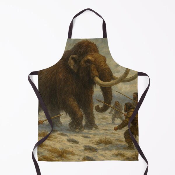 Item preview, Woolly Mammoth Hunted | Gifts for Prehistory Lovers designed and sold by CornerstonePics.