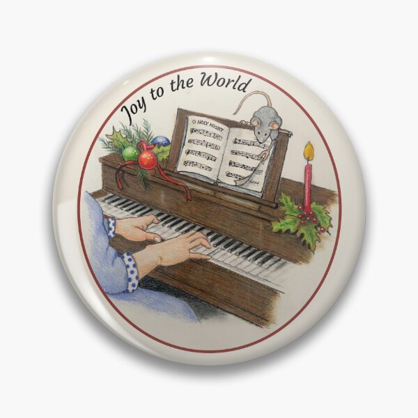 Item preview, Christmas Eve, Hands Playing Piano, Church Mouse Turning Pages, JOY designed and sold by JoyfulWhimsy.