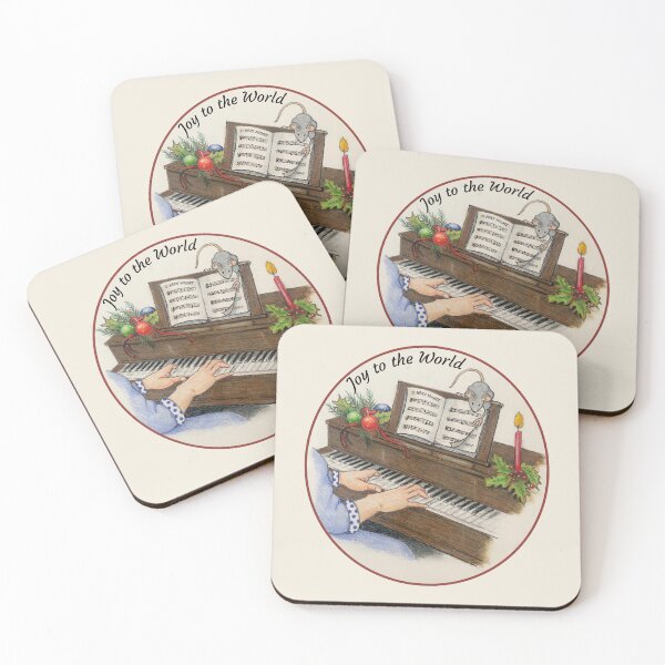 Item preview, Christmas Eve, Hands Playing Piano, Church Mouse Turning Pages, JOY designed and sold by JoyfulWhimsy.
