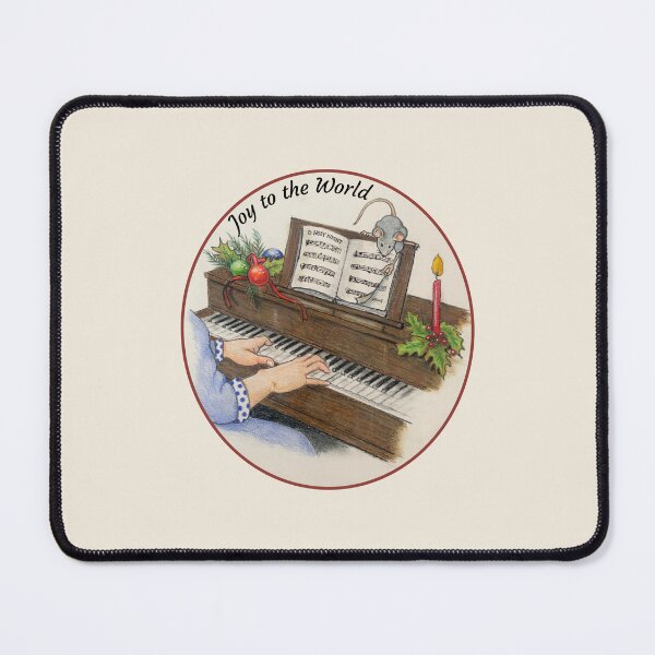 Item preview, Christmas Eve, Hands Playing Piano, Church Mouse Turning Pages, JOY designed and sold by JoyfulWhimsy.