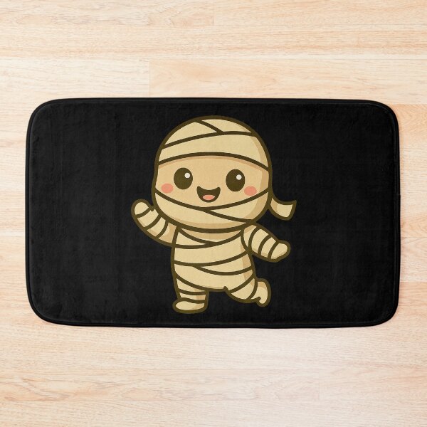 Item preview, Cute Happy Kawaii Mummy Cartoon Character Illustration Adorable Wrapped Bandages Halloween Costume Spooky Fun Chibi Style Design designed and sold by Mimoshi ⭐⭐⭐⭐⭐.