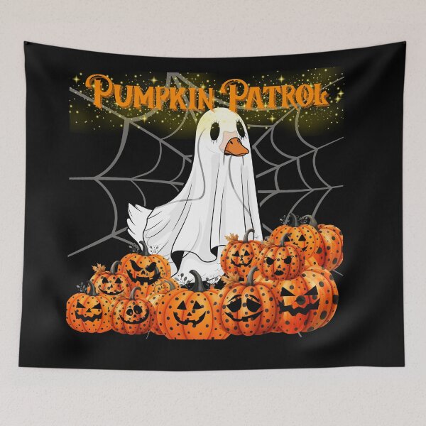 Item preview, Pumpkin Patrol - Funny Goose Ghost with Jack-o’-Lantern Pumpkins Halloween Design designed and sold by SillentDesign.