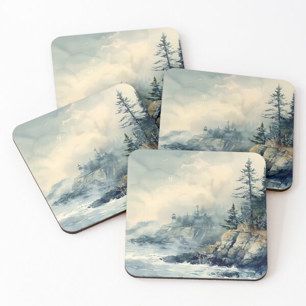 Item preview, Where Sea Meets Silence – A Coastal Scene from Bar Harbor designed and sold by daila70.