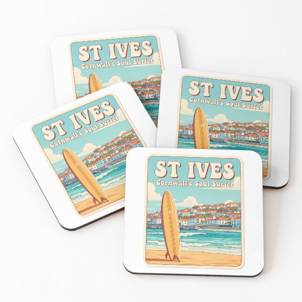 Item preview, St Ives Cornwall Retro Surf Poster | Soul Surfer Design designed and sold by Digital Dreams Arts.