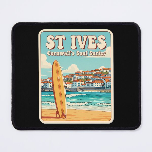 Item preview, St Ives Cornwall Retro Surf Poster | Soul Surfer Design designed and sold by Digital Dreams Arts.