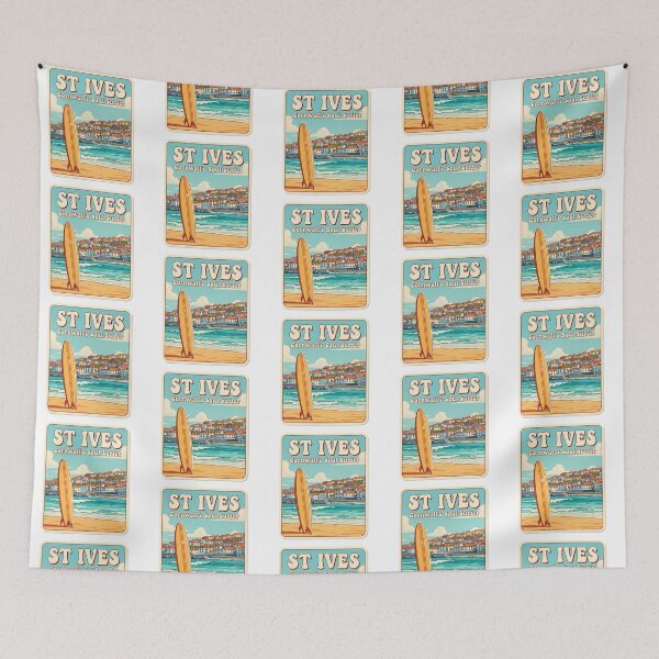 Item preview, St Ives Cornwall Retro Surf Poster | Soul Surfer Design designed and sold by Digital Dreams Arts.