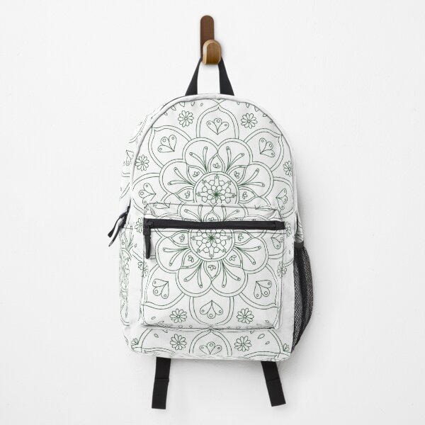 Item preview, Muted Green Line Mandala – Nature-Inspired Minimalism designed and sold by LouiseRossArt.