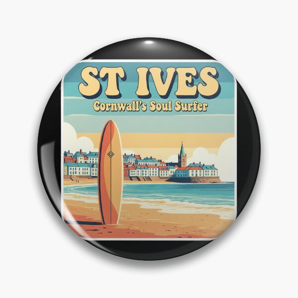 Item preview, Retro St Ives Surf Print | Cornwall's Soul Surfer designed and sold by Digital Dreams Arts.