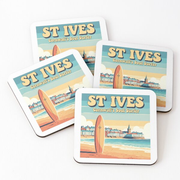 Item preview, Retro St Ives Surf Print | Cornwall's Soul Surfer designed and sold by Digital Dreams Arts.