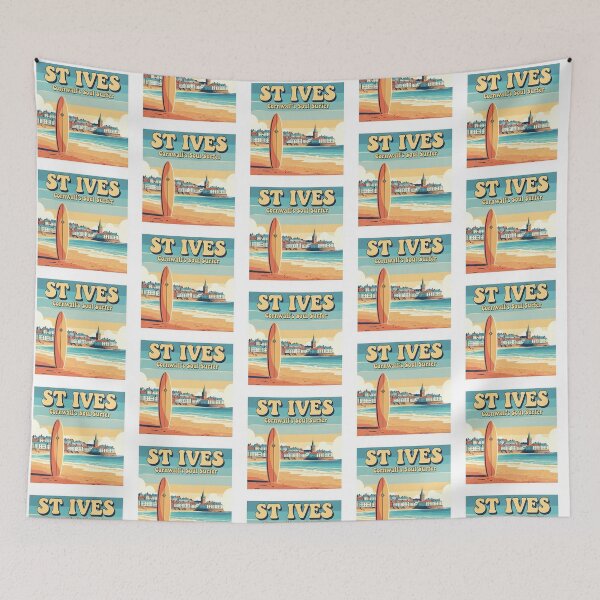 Item preview, Retro St Ives Surf Print | Cornwall's Soul Surfer designed and sold by Digital Dreams Arts.
