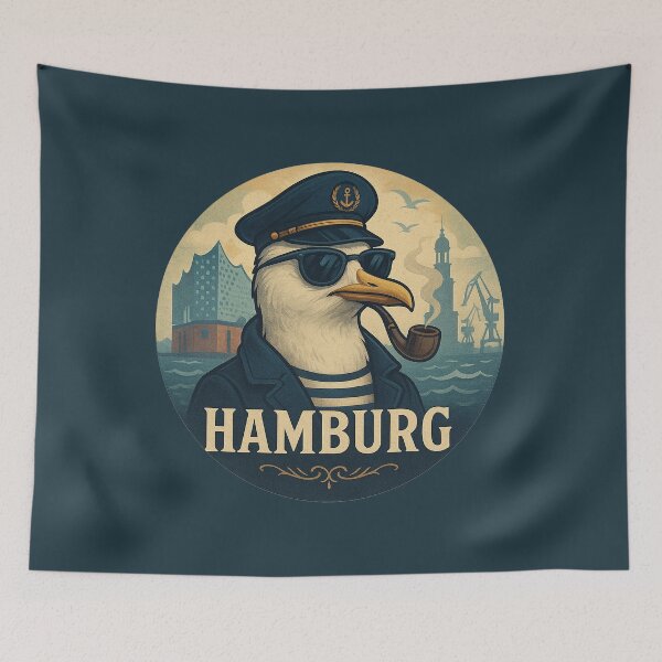 Item preview, Captain Seagull – Hamburg Style designed and sold by VisionsOfCities.