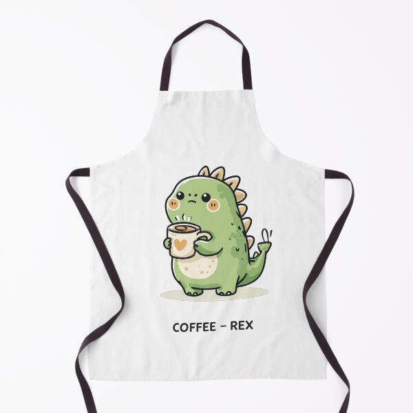 Item preview, Coffee Rex – Cute Green Dinosaur Holding Coffee Cup designed and sold by DadGenX.