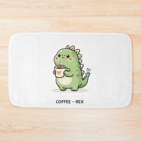 Item preview, Coffee Rex – Cute Green Dinosaur Holding Coffee Cup designed and sold by DadGenX.
