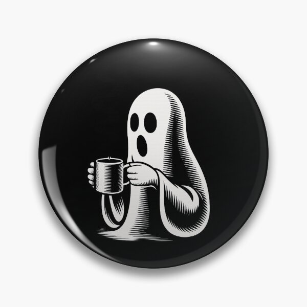 Item preview, Cute Ghost Drinking Coffee – Spooky Coffee Lover Illustration designed and sold by Printinusa.