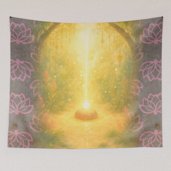 Item preview, Golden Lotus Light – Enchanted Forest Glow designed and sold by 	aluzia.design.