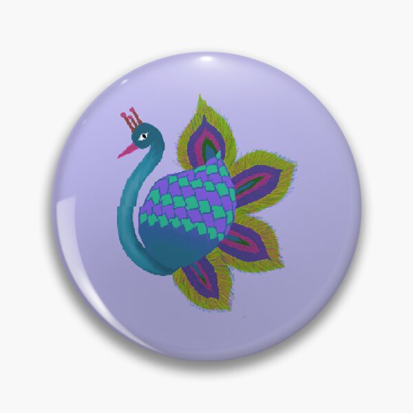Item preview, Graceful peacocks repeating pattern pale Violet designed and sold by Svasti Arts and Designs.