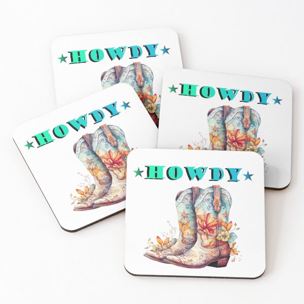 Item preview, Howdy Cowboy Boots with Wild Flowers Watercolor Art designed and sold by adriana-holmes.