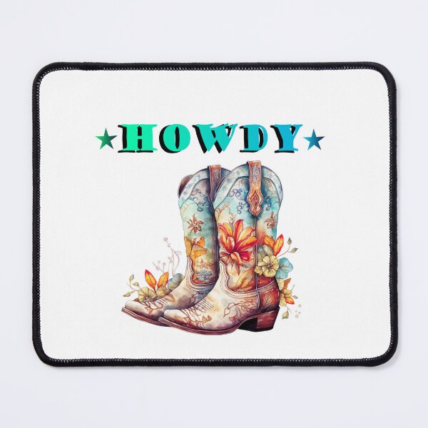 Item preview, Howdy Cowboy Boots with Wild Flowers Watercolor Art designed and sold by adriana-holmes.