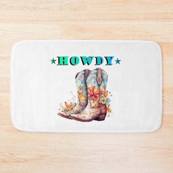 Item preview, Howdy Cowboy Boots with Wild Flowers Watercolor Art designed and sold by adriana-holmes.