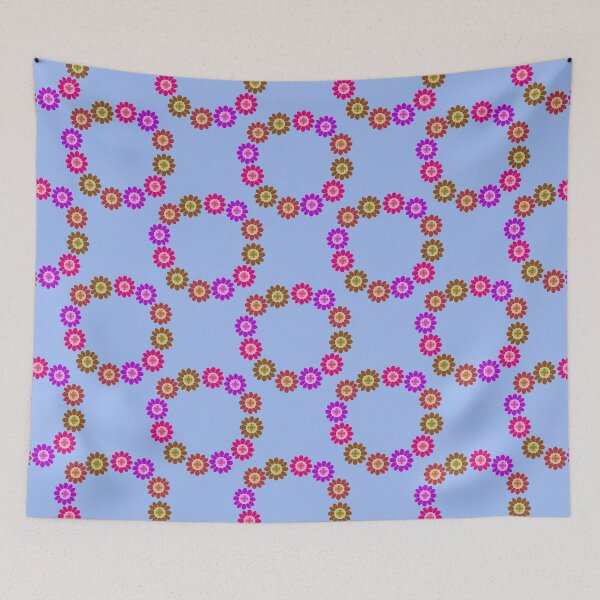 Item preview, Abstract flower repeating pattern pastel blue designed and sold by Svasti Arts and Designs.