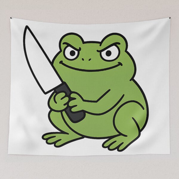 Item preview, Frog with a Knife Meme Funny desgin  designed and sold by StickyGuys.