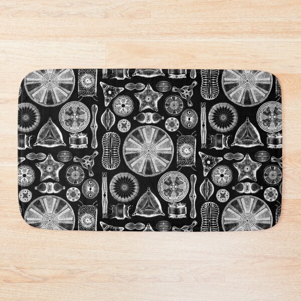 Item preview, Ernst Haeckel Diatoms - outline only in white designed and sold by aimeewilson.