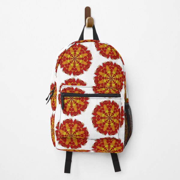 Item preview, Fiery Floral Mandala – Warm Energy in Red, Orange & Yellow designed and sold by LouiseRossArt.