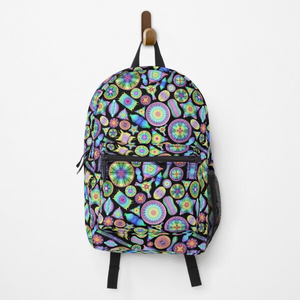 Item preview, Ernst Haeckel Rainbow Diatoms on Black designed and sold by aimeewilson.