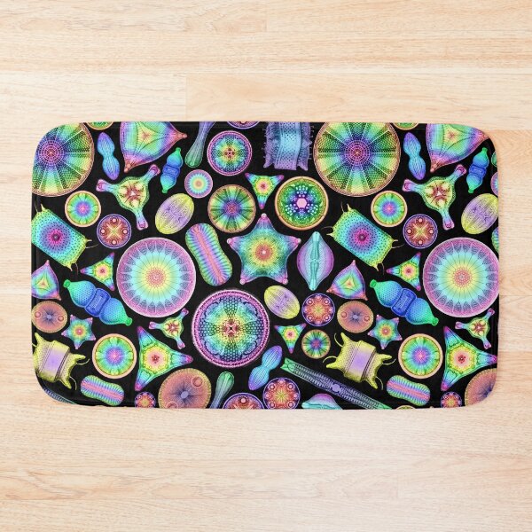 Item preview, Ernst Haeckel Rainbow Diatoms on Black designed and sold by aimeewilson.