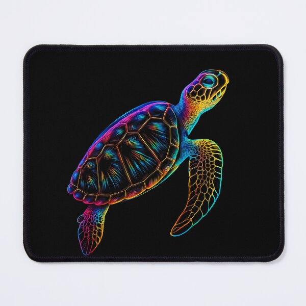 Item preview, Neon Sea Turtle Sticker – Psychedelic Ocean Animal Art in Rainbow Colors designed and sold by GiftLore Studio.