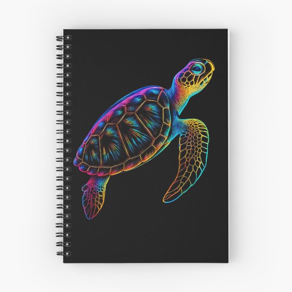 Item preview, Neon Sea Turtle Sticker – Psychedelic Ocean Animal Art in Rainbow Colors designed and sold by GiftLore Studio.
