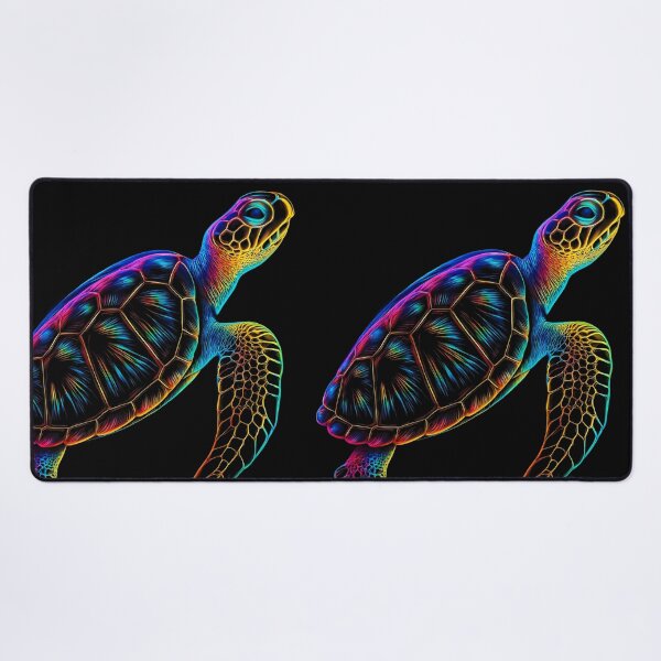 Item preview, Neon Sea Turtle Sticker – Psychedelic Ocean Animal Art in Rainbow Colors designed and sold by GiftLore Studio.