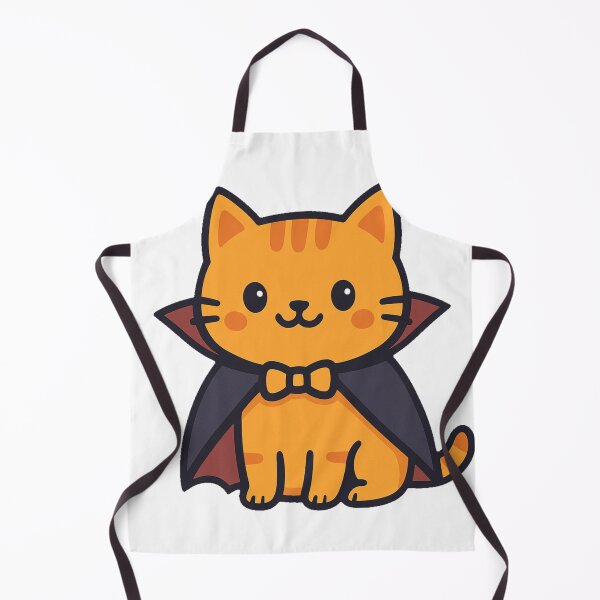 Item preview, Adorable Halloween Orange Vampire Cat Cartoon with Cape Bow Tie Cute Spooky Kitten Character Artwork Design Clipart designed and sold by Mimoshi ⭐⭐⭐⭐⭐.