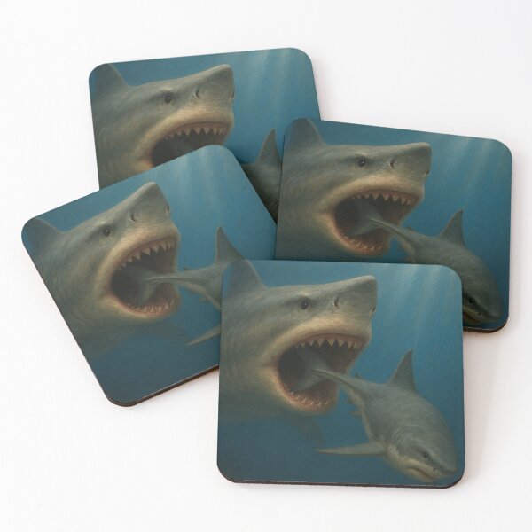 Artikelvorschau, Megalodon-Snack | Geschenk für Hai-Liebhaber, Naturliebhaber, prähistorisches Geschenk entworfen und verkauft von CornerstonePics.