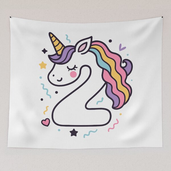 Item preview, Kids Unicorn 2th Birthday 2 Years Old Second Bday designed and sold by Blok45.