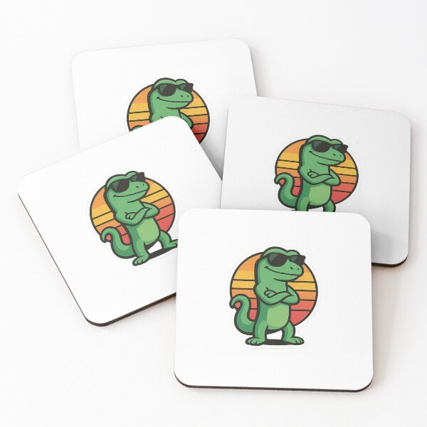 Item preview, Retro Sunset Cool Lizard - Vintage Style Gecko in Sunglasses designed and sold by nubiestore.