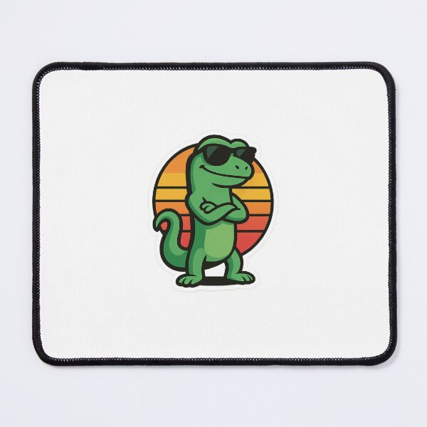 Item preview, Retro Sunset Cool Lizard - Vintage Style Gecko in Sunglasses designed and sold by nubiestore.