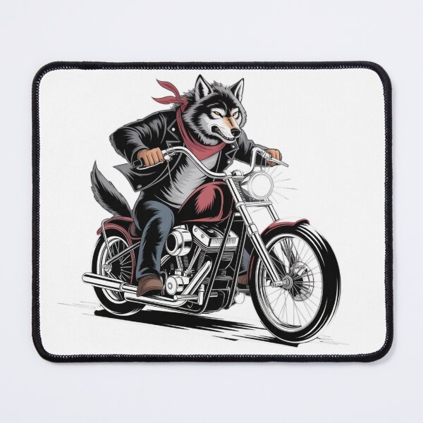 Item preview, Biker Wolf Riding Motorcycle | Wild Rider Wolf Design designed and sold by NO-STUDIO.